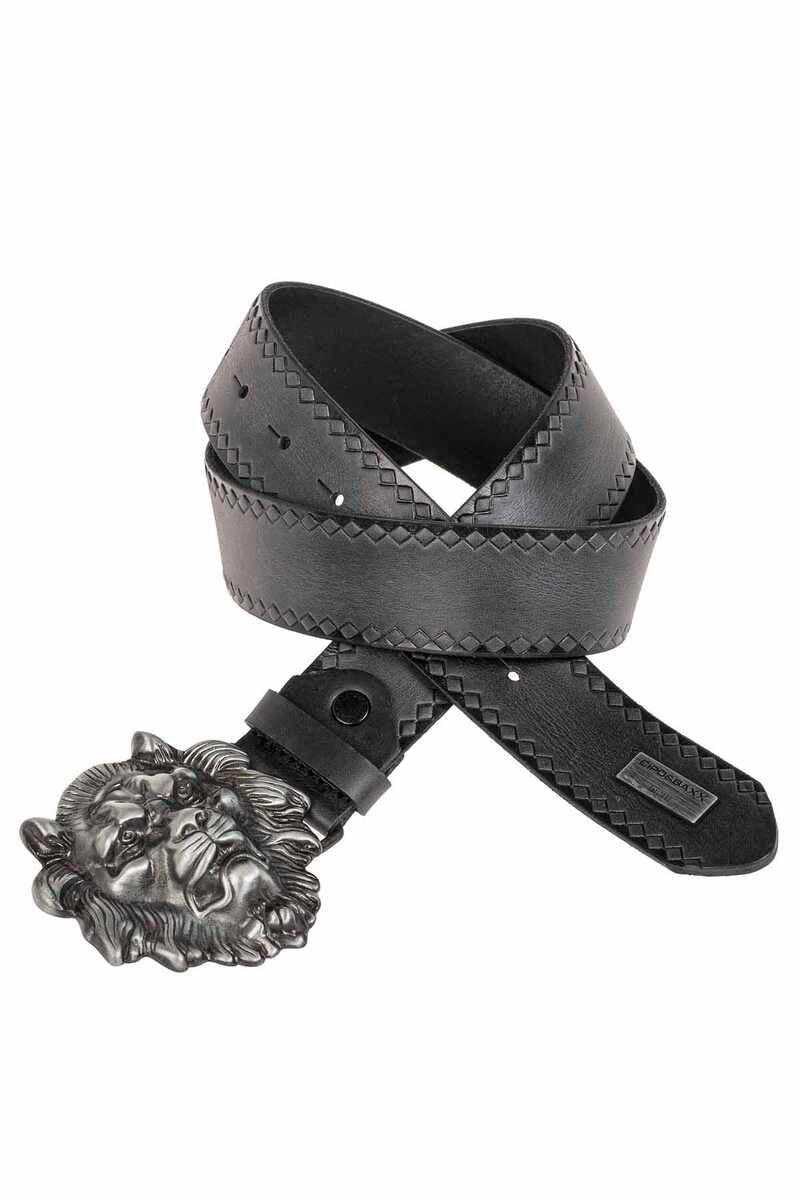 CG196 Lion Buckle Leather Belt
