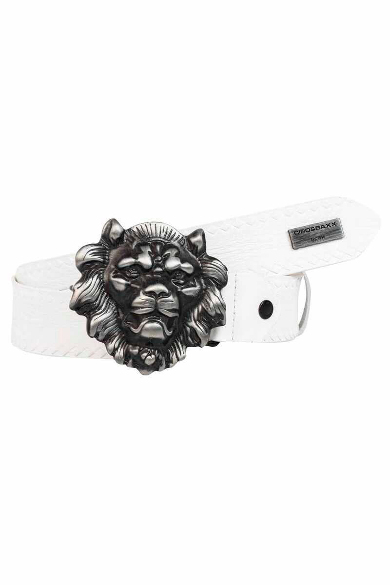 CG196 Lion Buckle Leather Belt