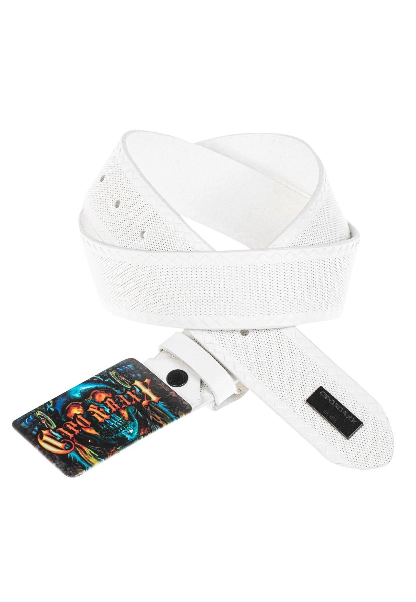 CG205 Printed Metal Buckle Leather Belt