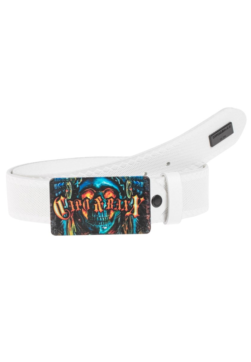 CG205 Printed Metal Buckle Leather Belt