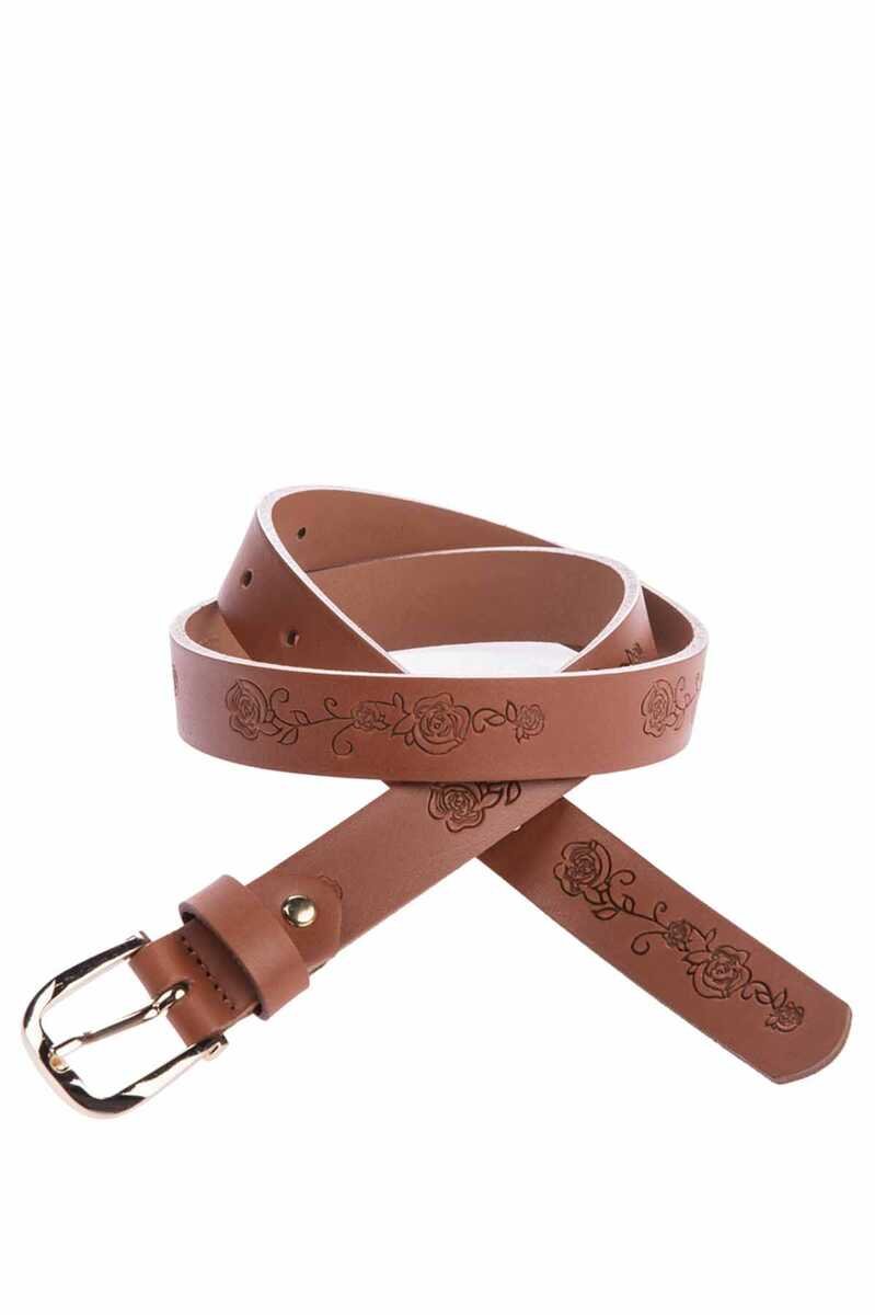 WG111 Floral Embossed Women's Belt