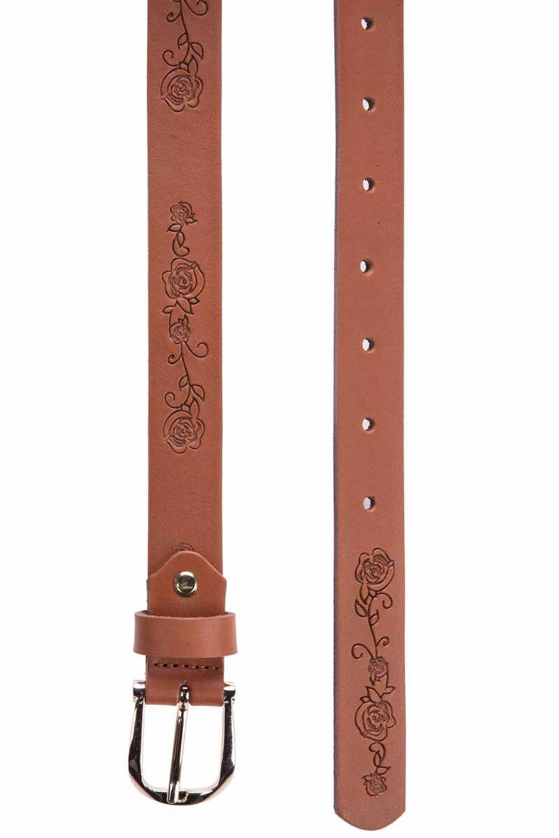 WG111 Floral Embossed Women's Belt