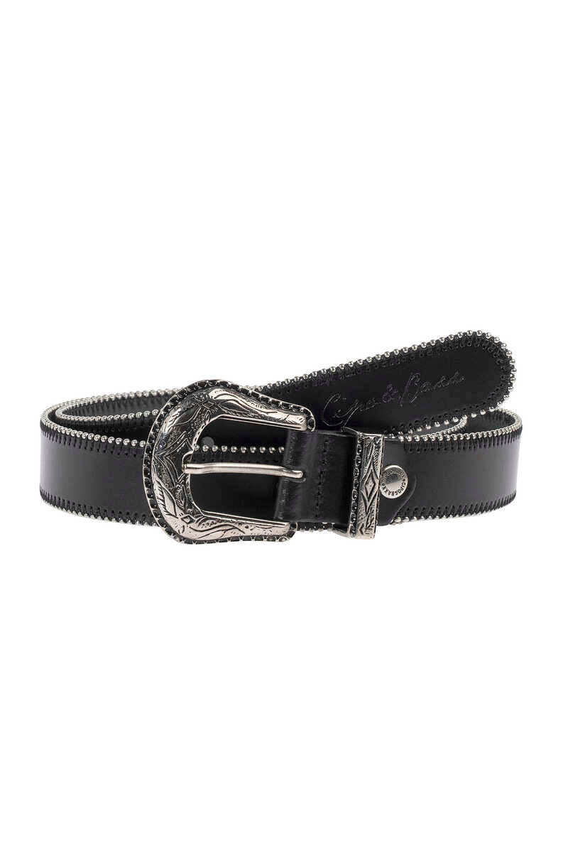 WG117 Metal Buckle Plain Leather Women's Belt