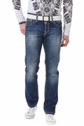 C-0688 Contrast Stitch Relaxed Fit Men's Jeans