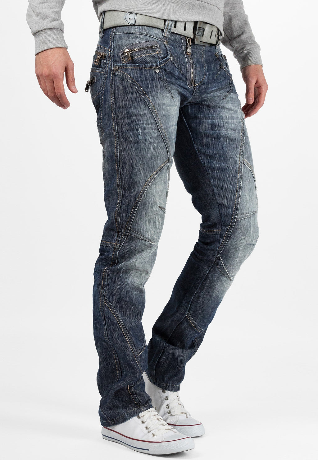 C-0751 Heavy Stitch Zip Men's Jeans