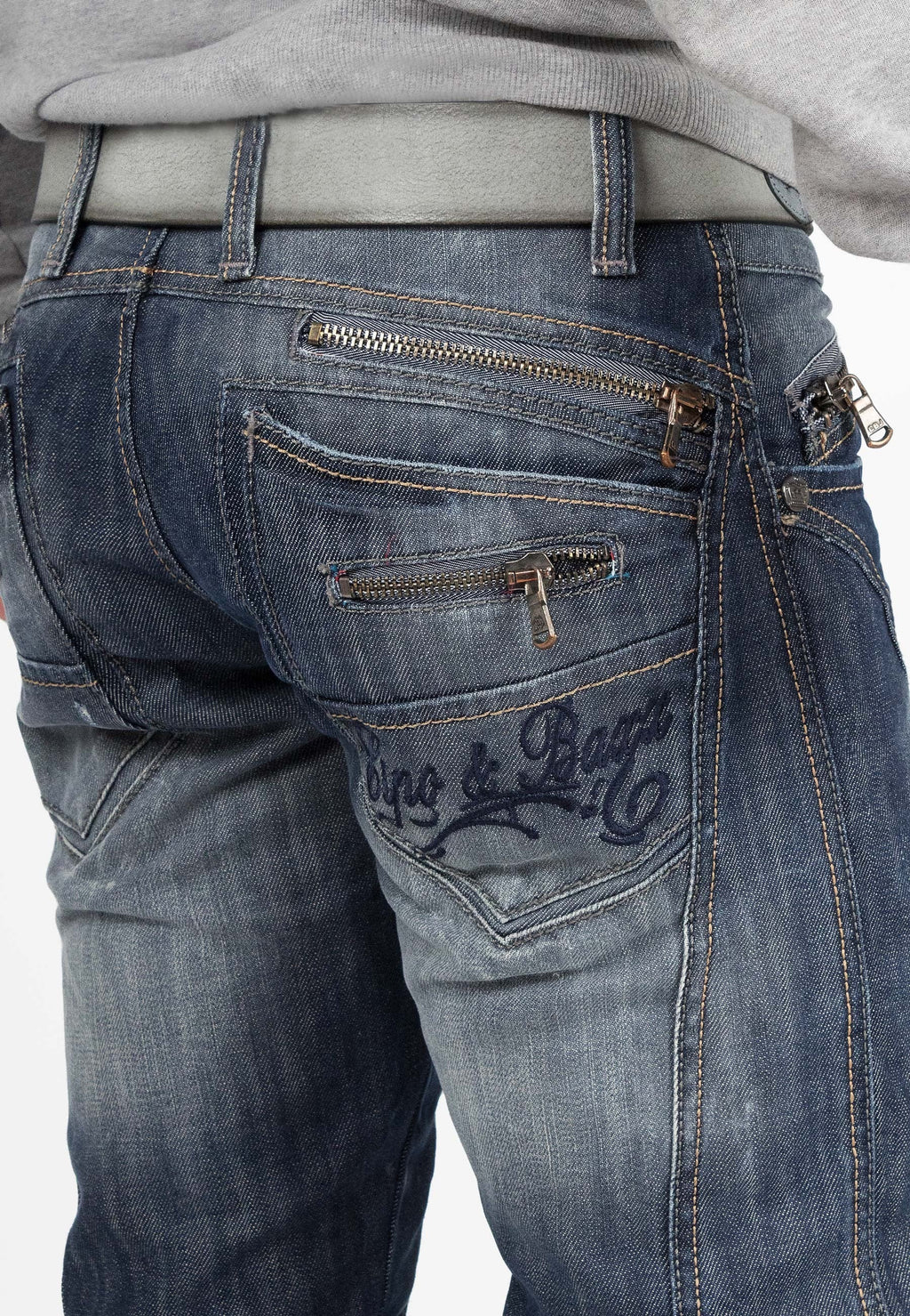 C-0751 Heavy Stitch Zip Men's Jeans