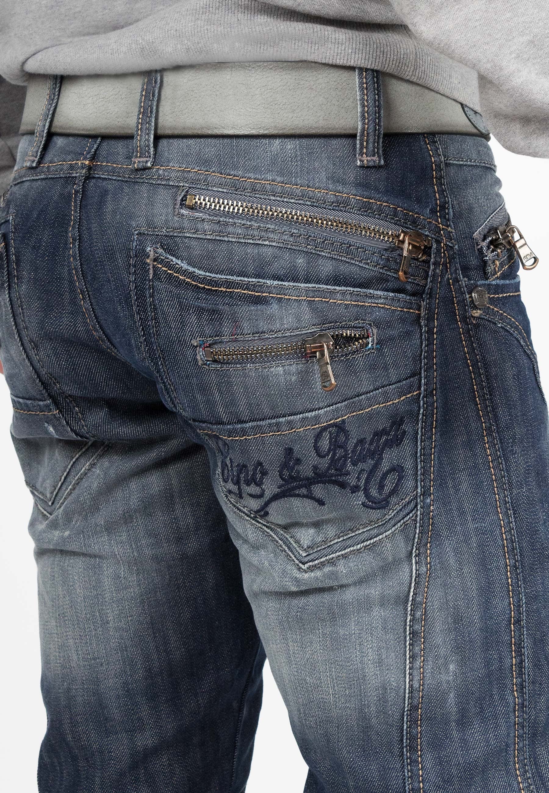 C-0751 Heavy Stitch Zip Men's Jeans
