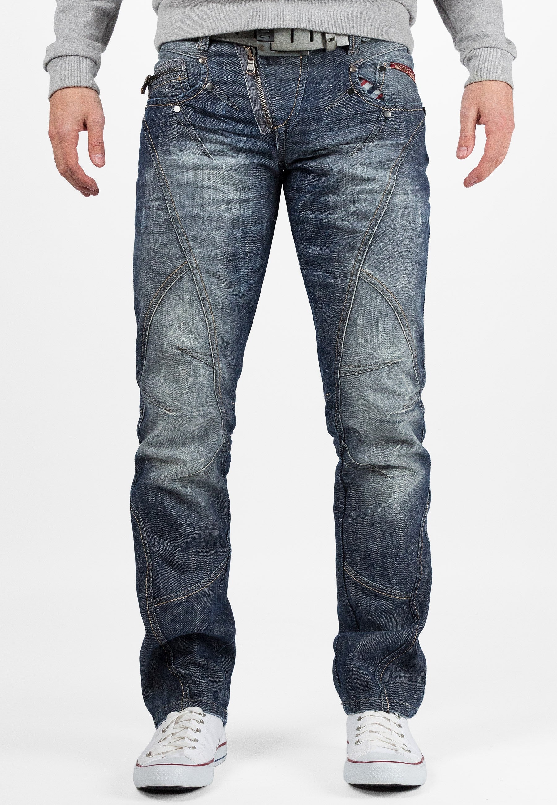 C-0751 Heavy Stitch Zip Men's Jeans