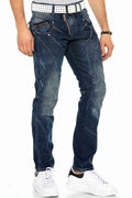 C-0768 Paneled External Zip Men's Jeans