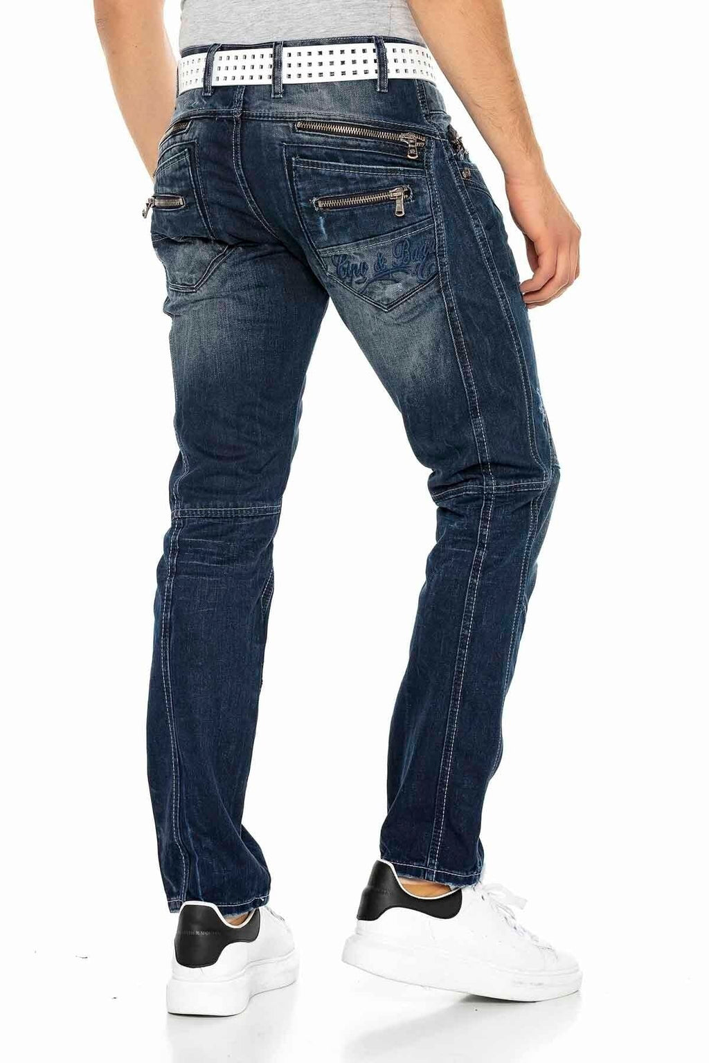 C-0768 Paneled External Zip Men's Jeans