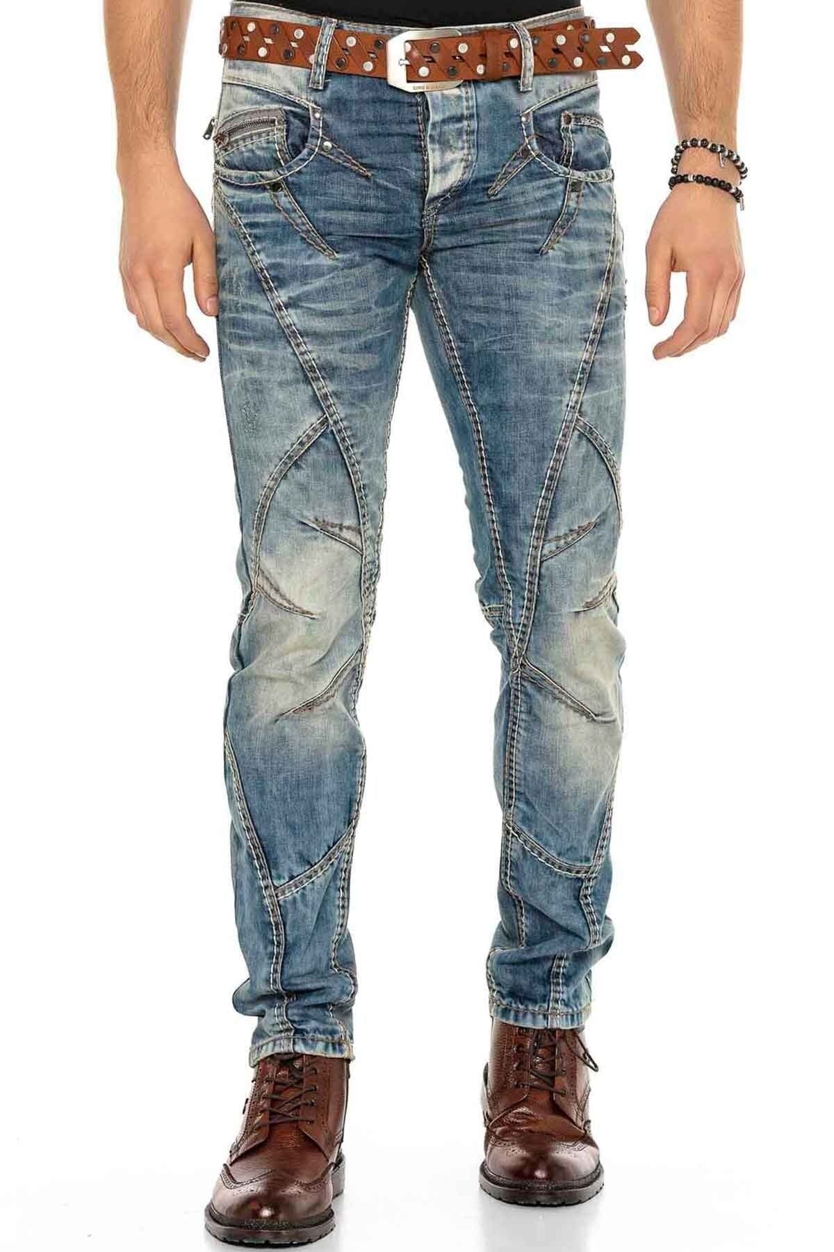 C-0894 Heavy Stitch Low-Rise Men's Jeans