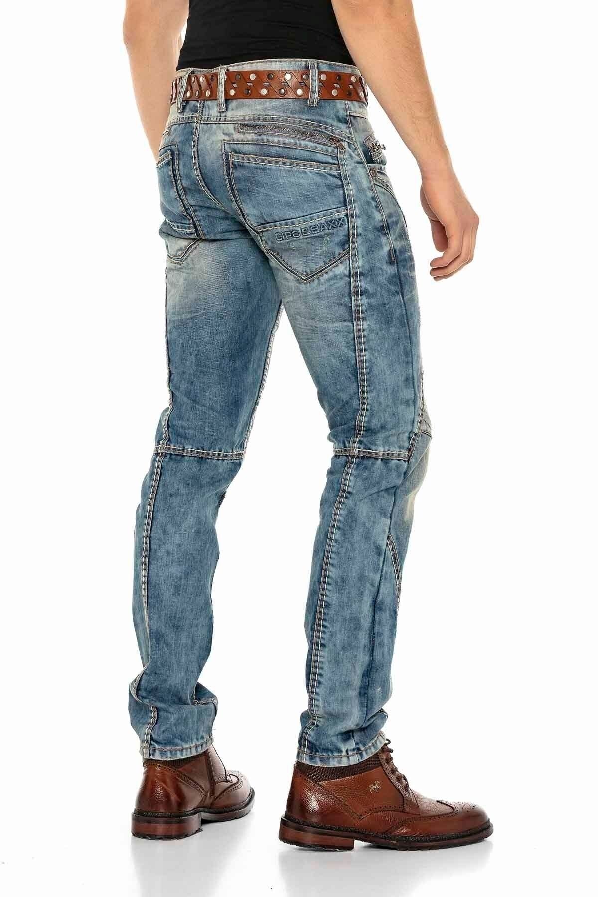 C-0894 Heavy Stitch Low-Rise Men's Jeans
