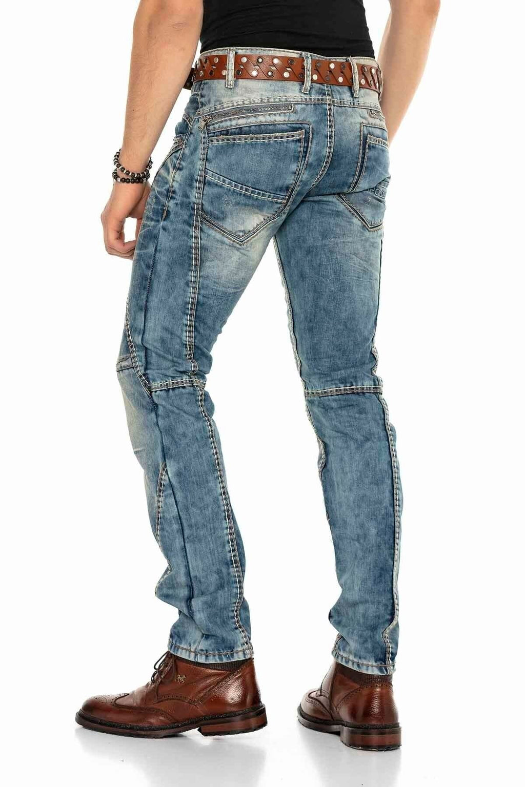C-0894 Heavy Stitch Low-Rise Men's Jeans