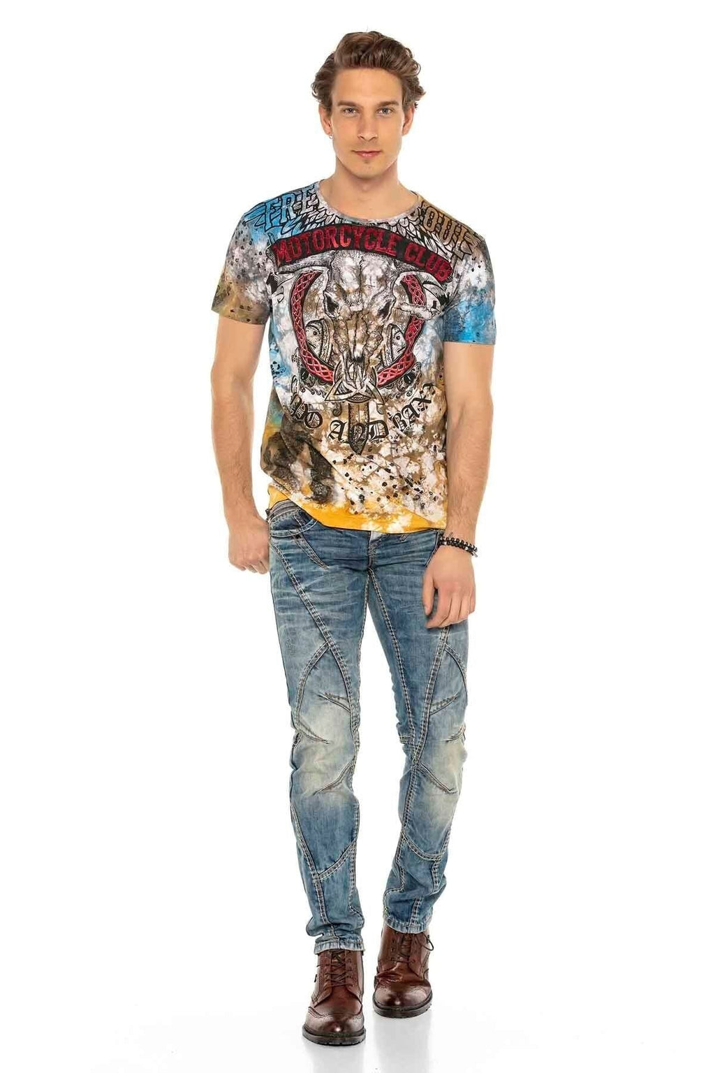 C-0894 Heavy Stitch Low-Rise Men's Jeans