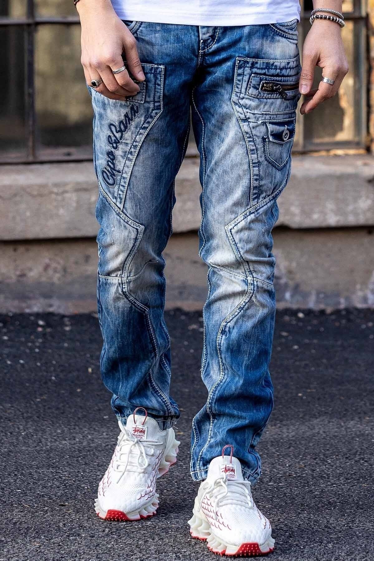 C-1178 Panel Stitch Pocket Detail Men's Jeans
