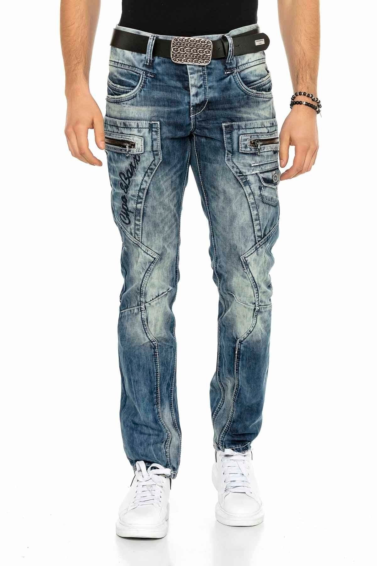 C-1178 Panel Stitch Pocket Detail Men's Jeans
