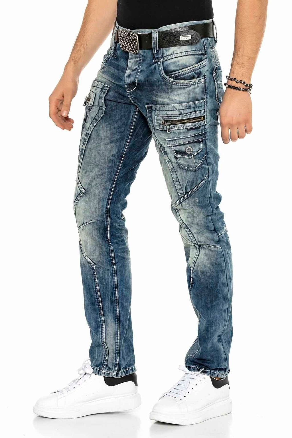 C-1178 Panel Stitch Pocket Detail Men's Jeans