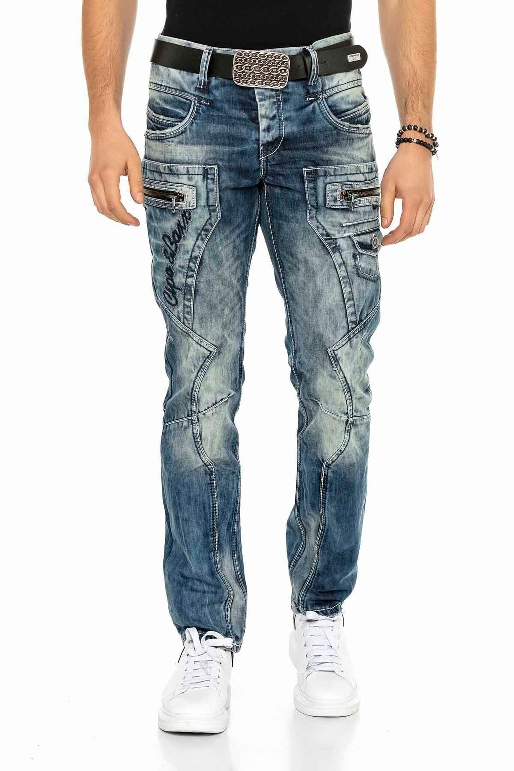 C-1178 Panel Stitch Pocket Detail Men's Jeans