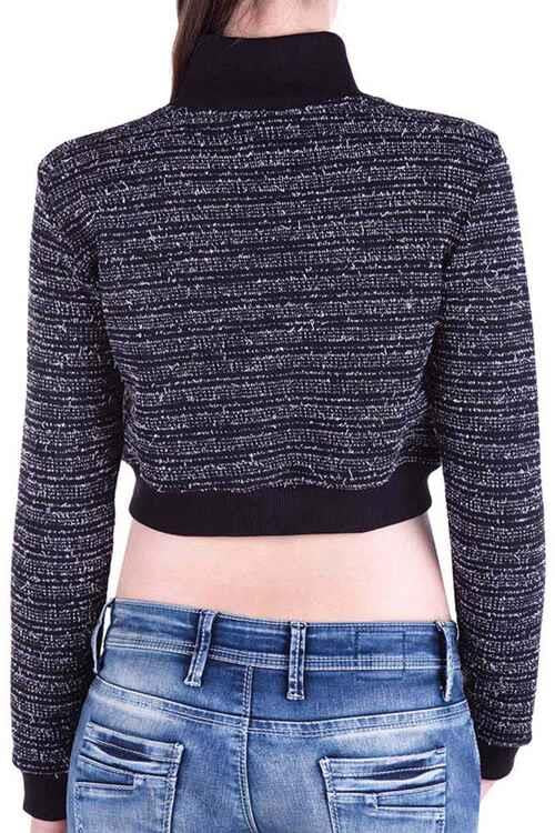 C46302 Turtleneck Cropped Women's Knit Bustier