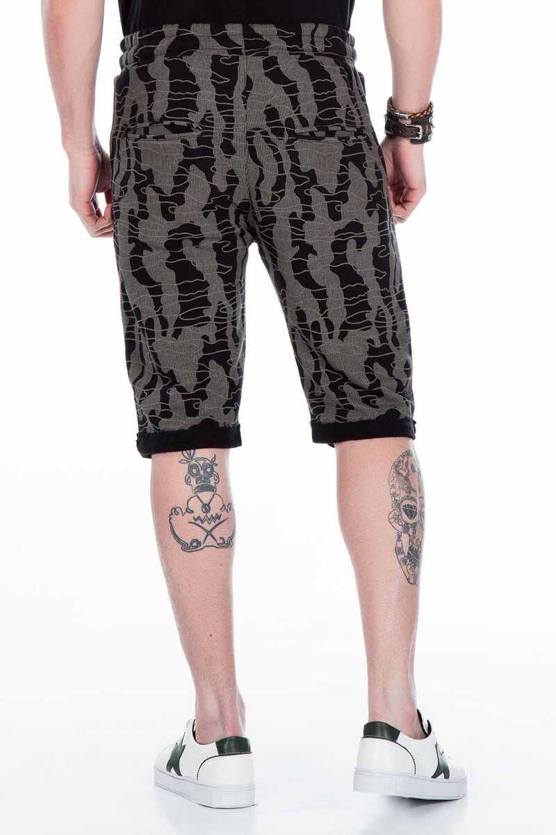 CK167 Camo Print Men's Capri Joggers