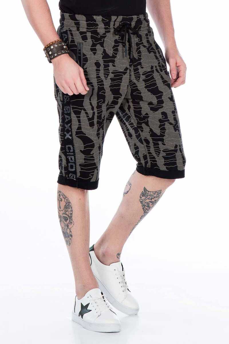 CK167 Camo Print Men's Capri Joggers