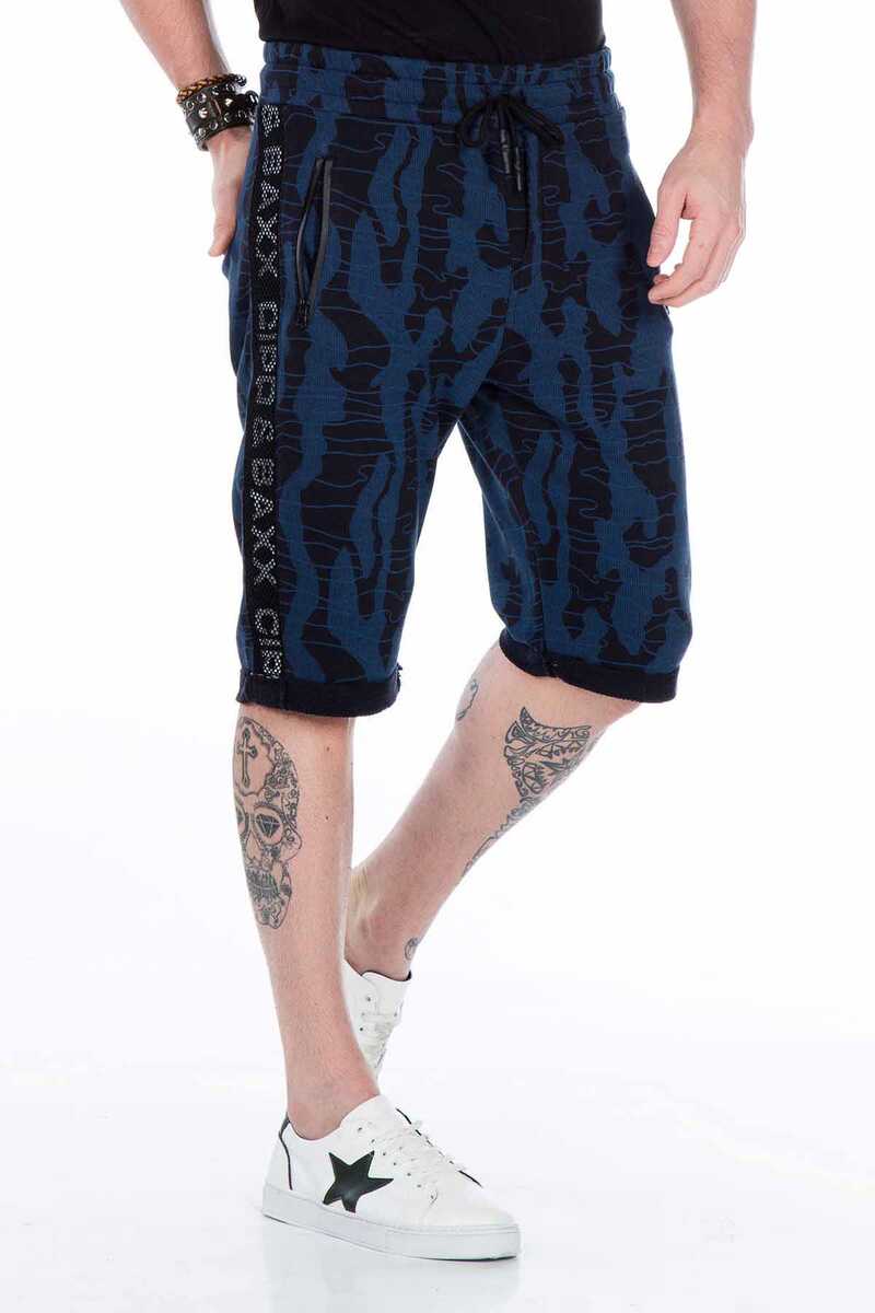 CK167 Camo Print Men's Capri Joggers