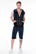 CK167 Camo Print Men's Capri Joggers