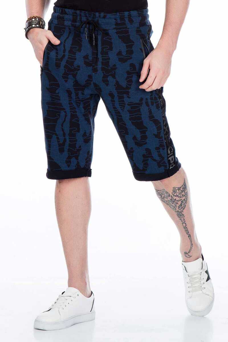 CK167 Camo Print Men's Capri Joggers