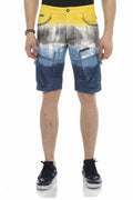 CK211 Cargo Buckle Pocket Denim Capri Shorts