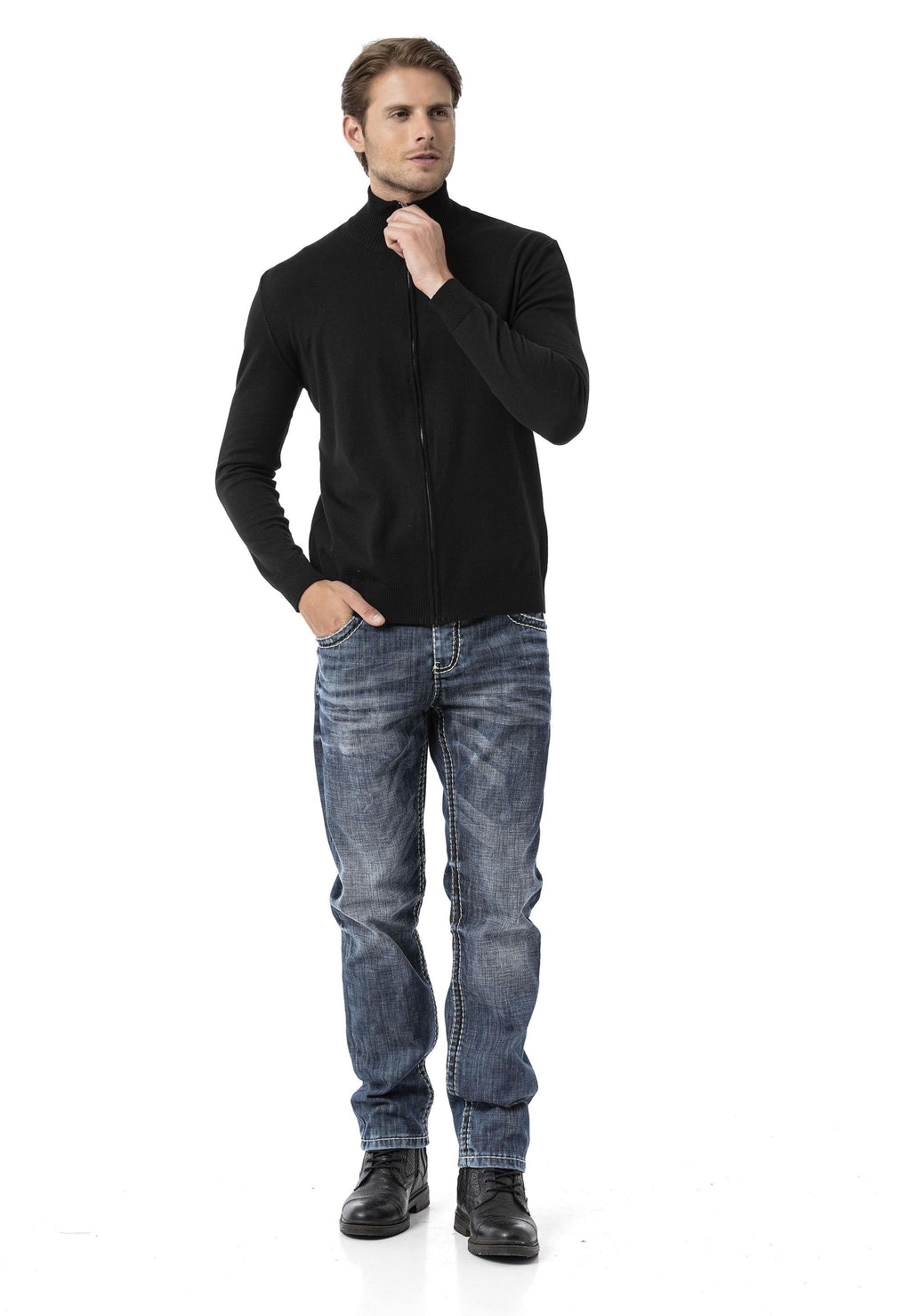 CP282 Ultimate Zip Luxe Knit Men's Sweater