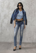 CBW-0639 Stitched Slim Fit Women's Jeans