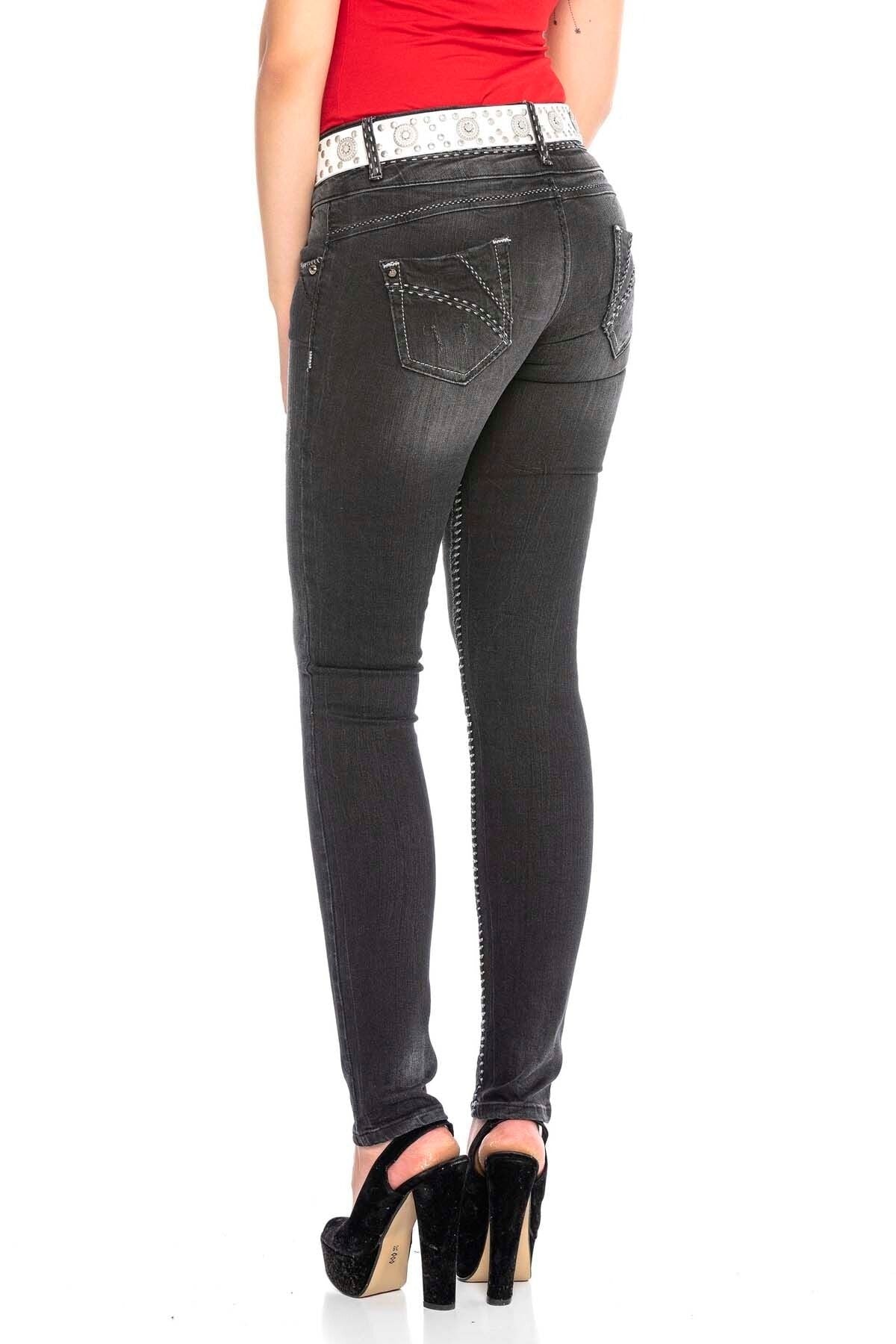 CBW0655 Washed Slim Fit Women's Jeans