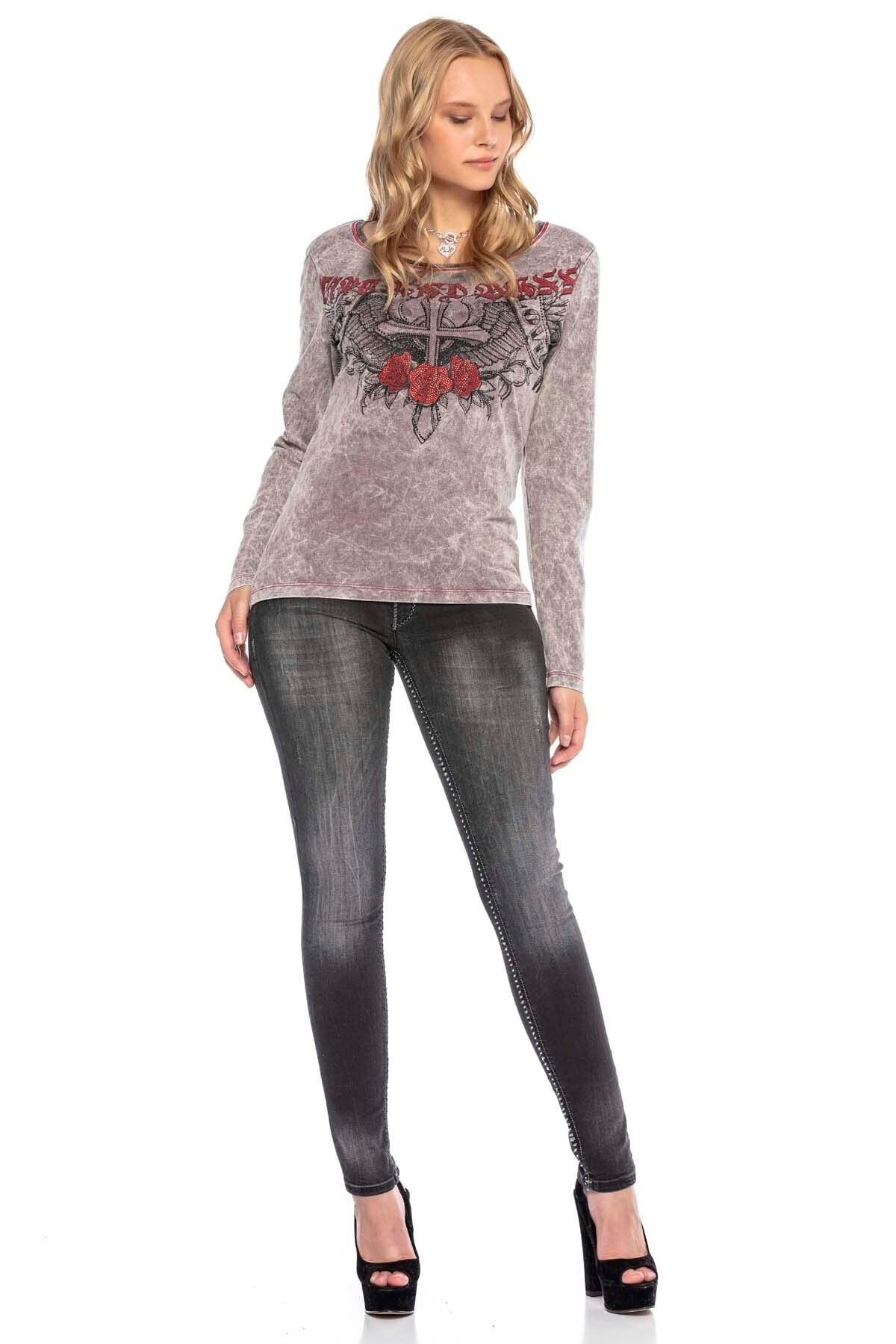 CBW0655 Washed Slim Fit Women's Jeans
