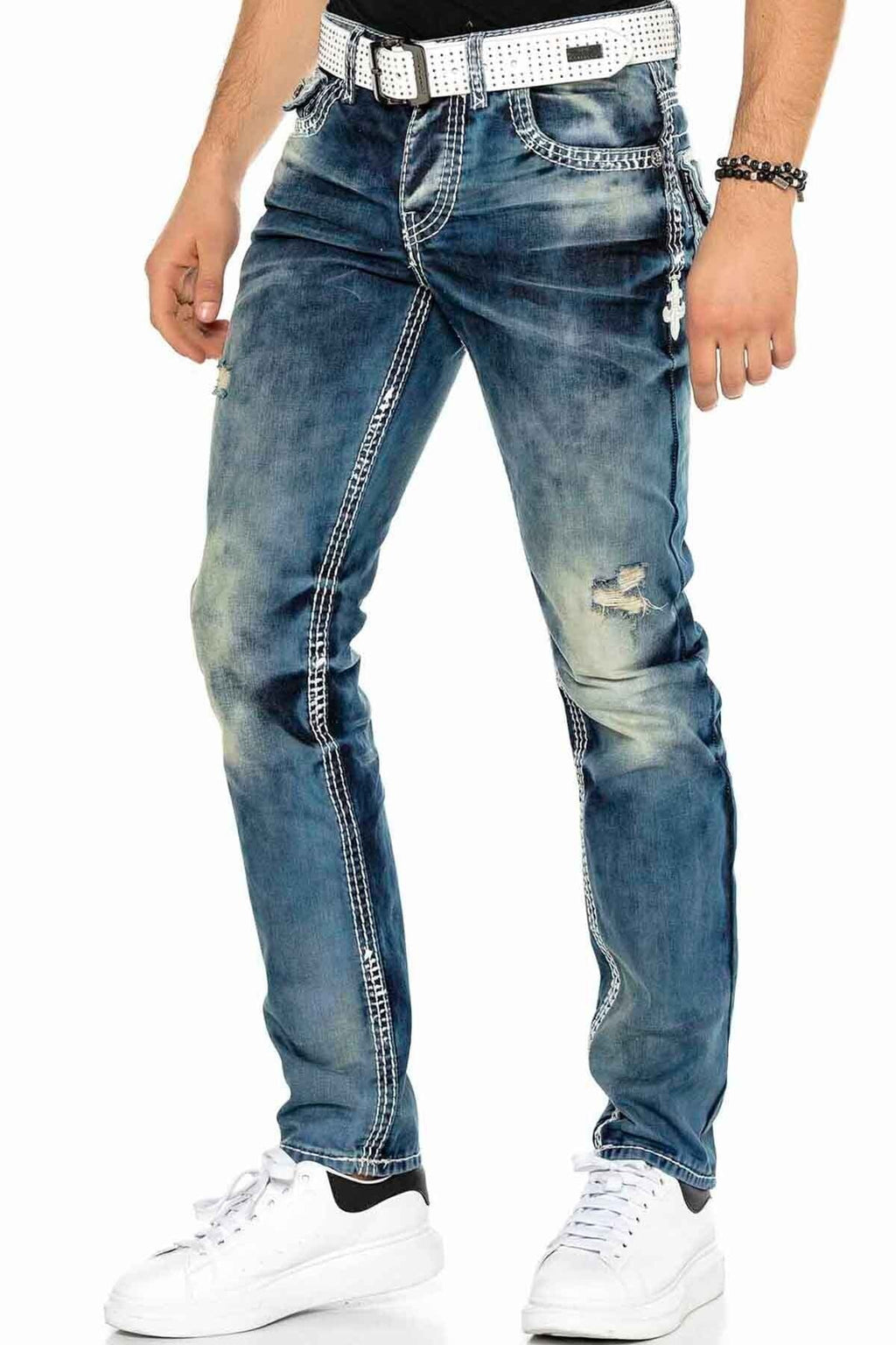 CD149 Decorative Stitch Relaxed Fit Men's Jeans