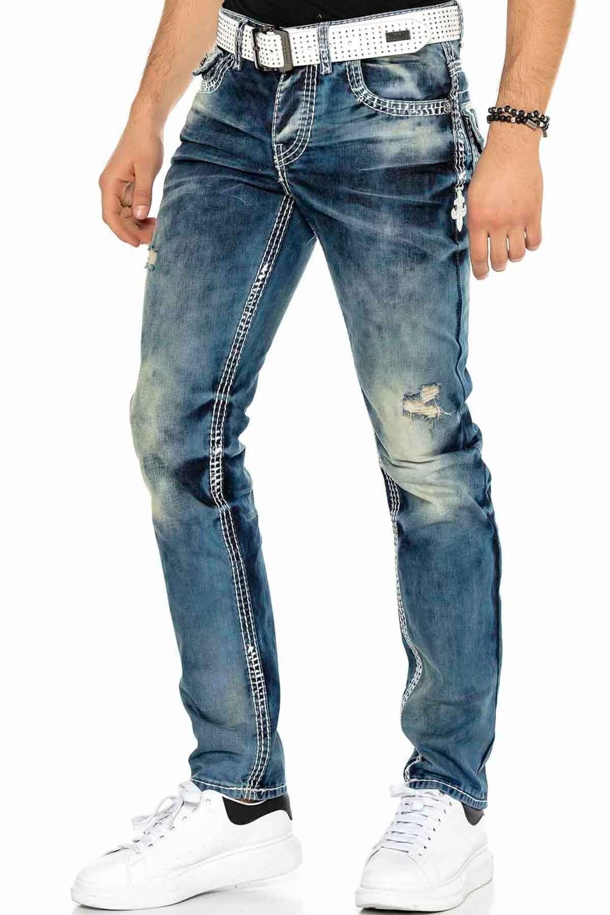 CD149 Decorative Stitch Relaxed Fit Men's Jeans