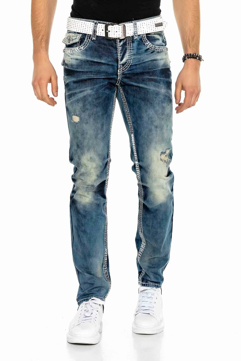 CD149 Decorative Stitch Relaxed Fit Men's Jeans