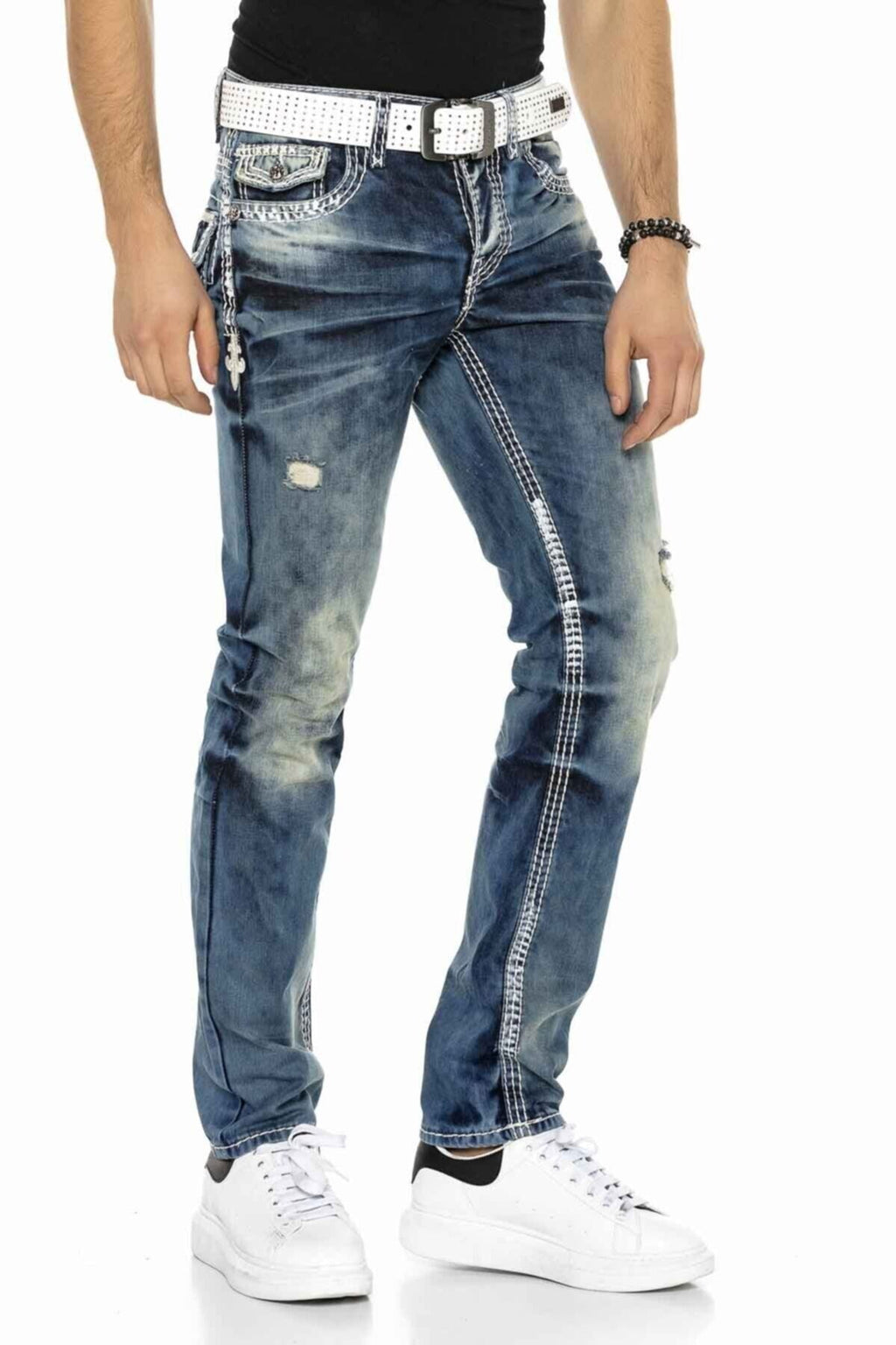 CD149 Decorative Stitch Relaxed Fit Men's Jeans