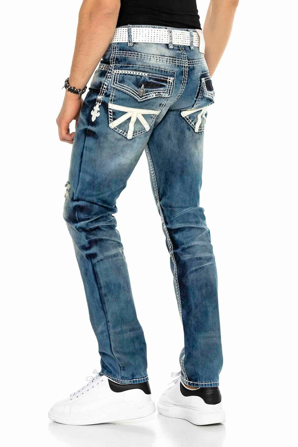 CD149 Decorative Stitch Relaxed Fit Men's Jeans