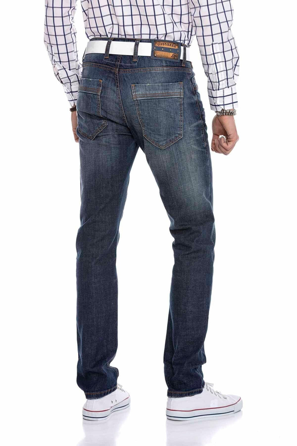 CD186A Nested Pocket Blue Relaxed Men's Jeans