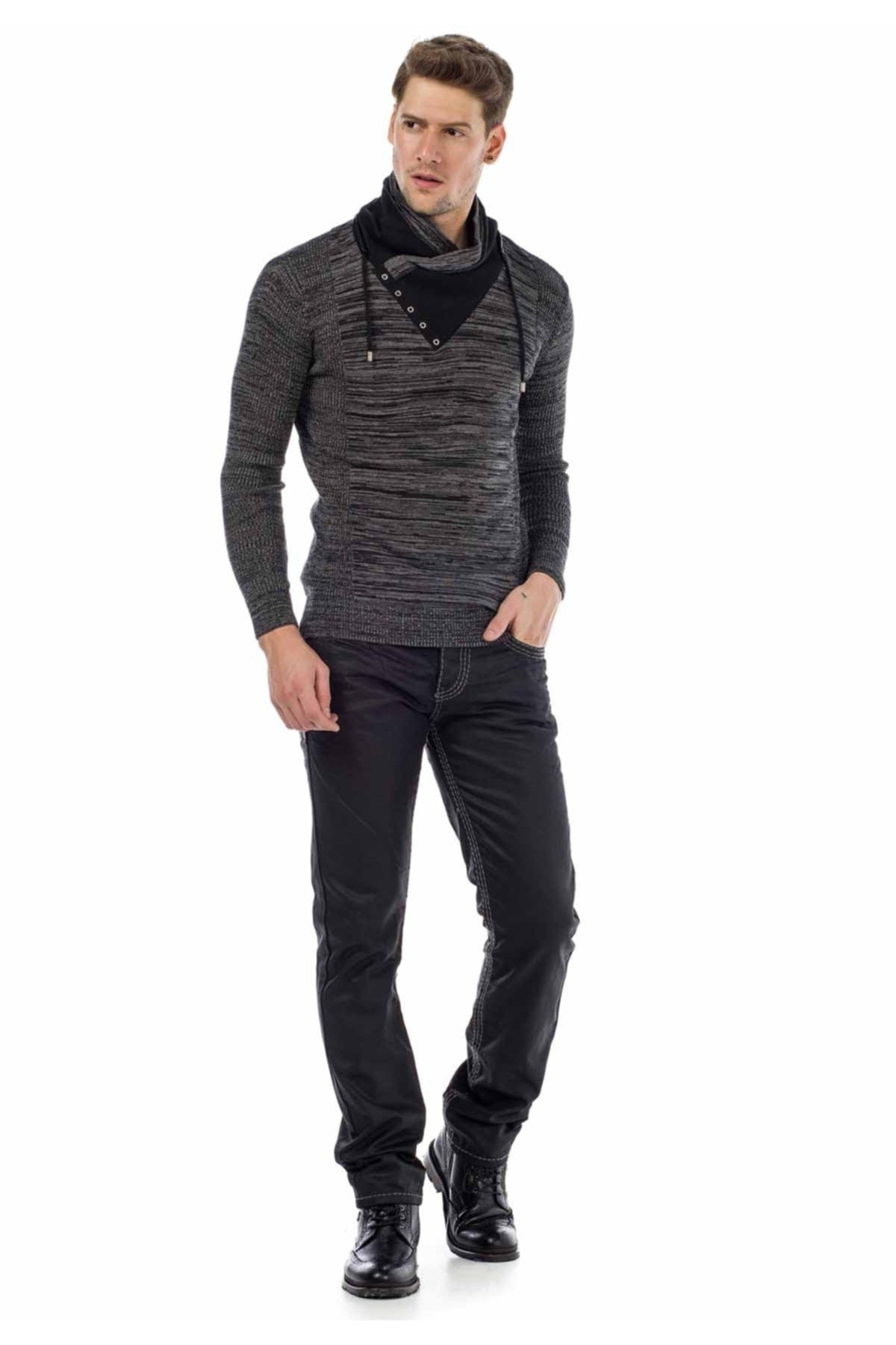 CD295 Regular Fit Shiny Fabric Jeans