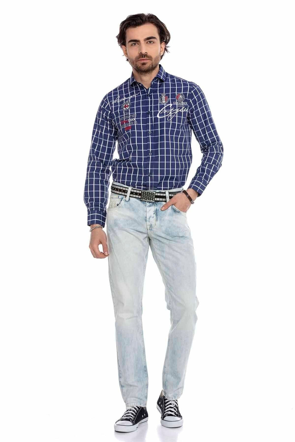 CD319X Ice Blue Skinny Leg Men's Jeans
