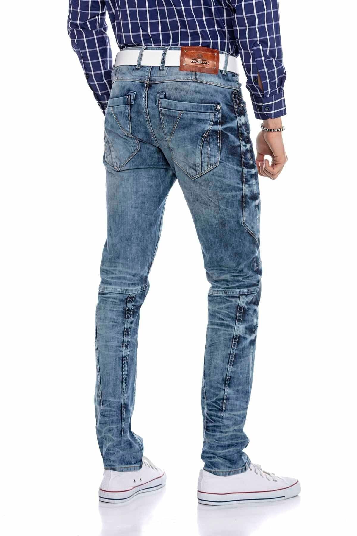 CD346 External Button Paneled Men's Jeans