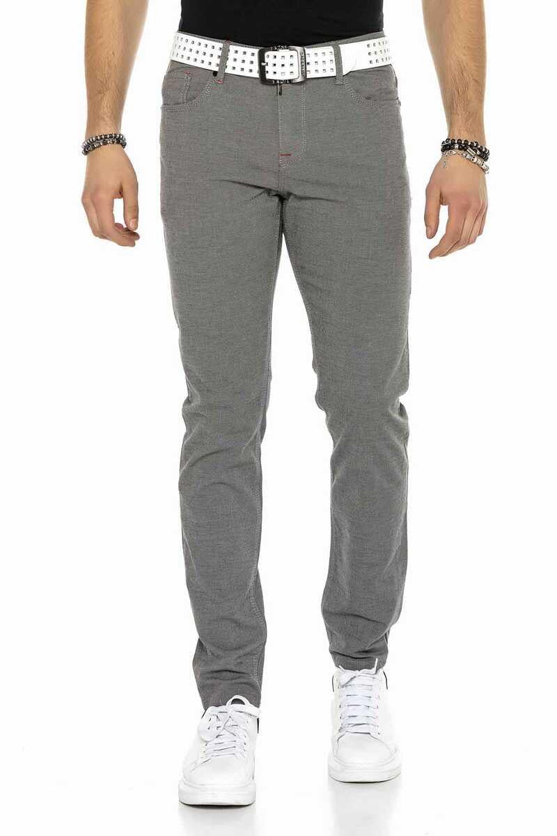 CD372B Slim Fit Skinny Leg Men's Stretch Waist Pants