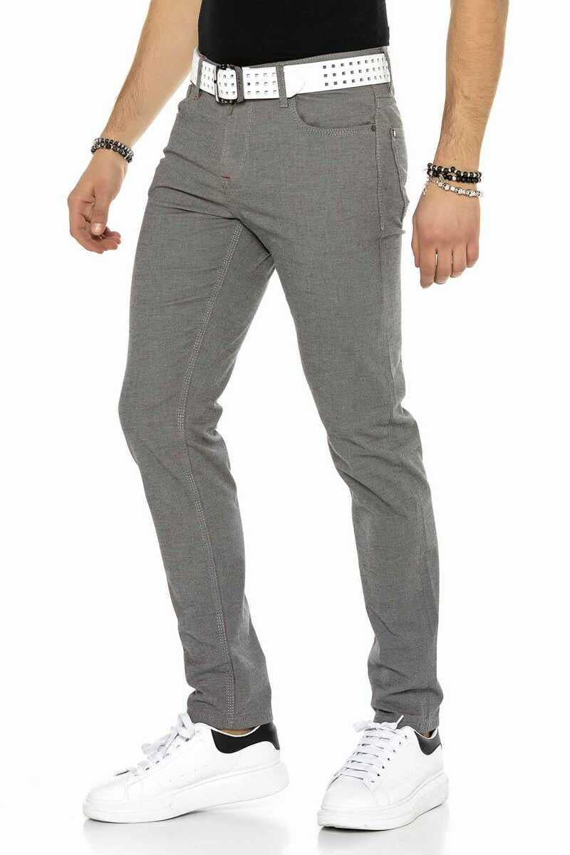 CD372B Slim Fit Skinny Leg Men's Stretch Waist Pants