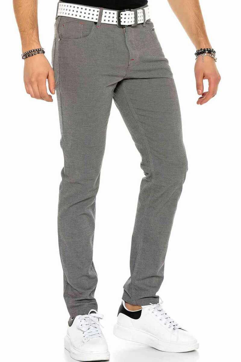 CD372B Slim Fit Skinny Leg Men's Stretch Waist Pants