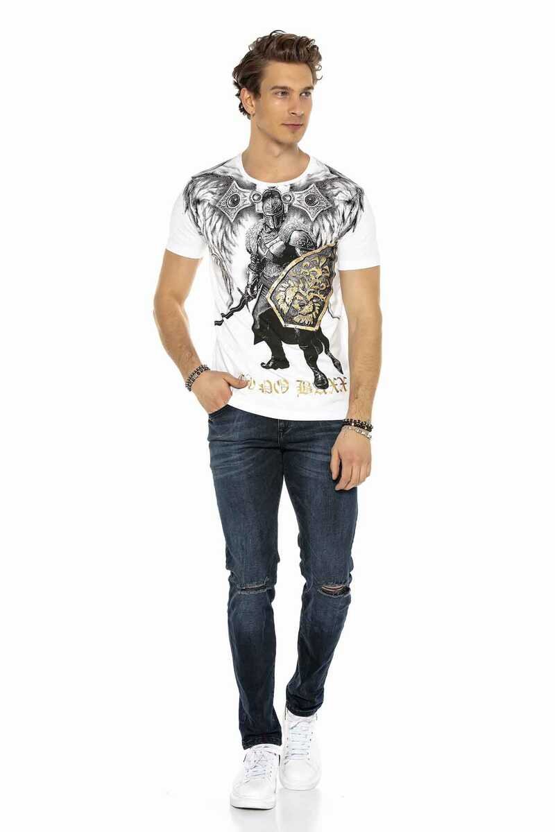 CD375 Chain Knee Rip Navy Slim Fit Men's Jeans