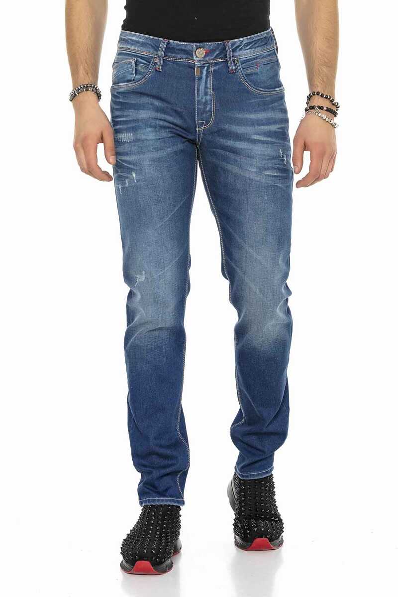 CD386 Lightly Worn Simple Men's Jeans