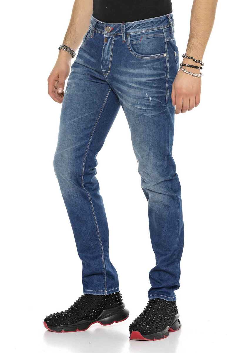 CD386 Lightly Worn Simple Men's Jeans