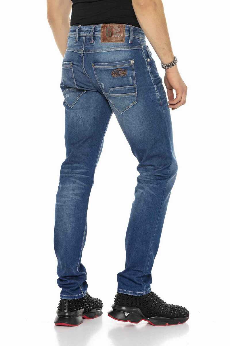 CD386 Lightly Worn Simple Men's Jeans
