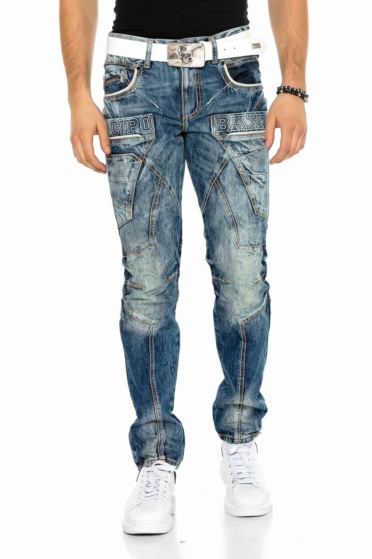CD391 Wash Effect Men's Jeans